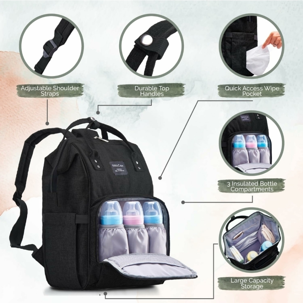Diaper Bag Backpack Multi Functions - Picture 2 of 5